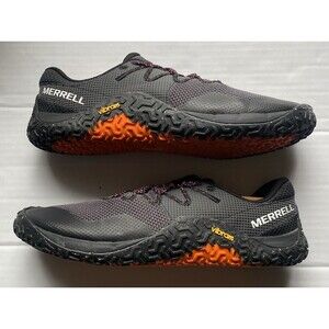 Merrell Vapor Glove 6 Black Orange Barefoot Athletic Shoes Mens Size 11.5